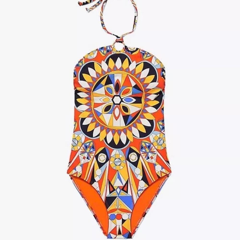 NEW TORY BURCH 'Kaleidoscope' One-piece Swimsuit - Size L